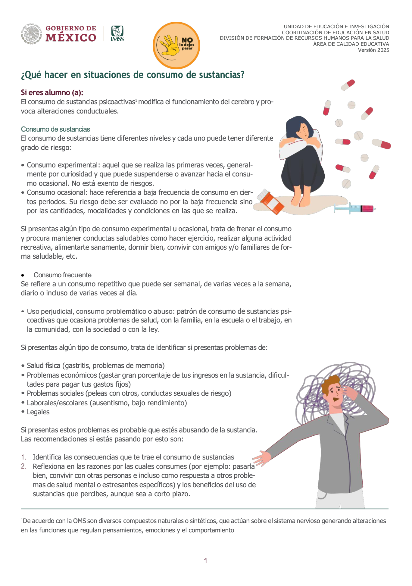 Tarjetero.Consumo-Sustancia-2025. Calidad Educativa V Julio