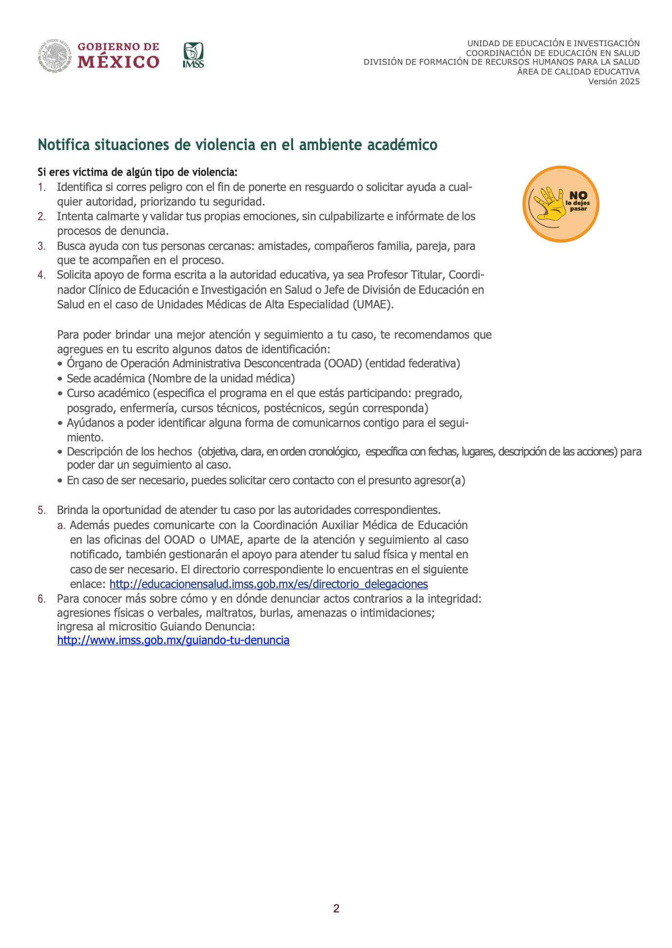 Tarjetero.Tipos-de-Violencia-2025. Calidad Educativa VJulio 2